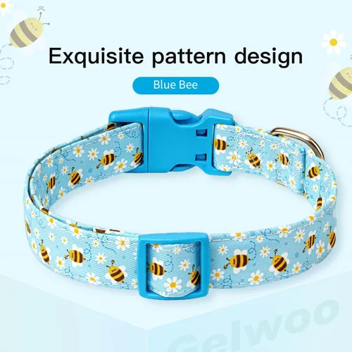 Miniatura 2 de Collares para perros con hebilla ajustable para lindas, hembras, hembras, hembras, machos, collar especial suave y elegante para perros con diseño