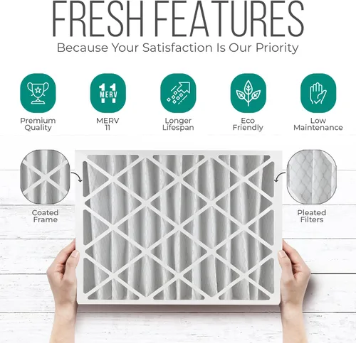 Miniatura 5 de Filtros de horno de 20 x 25 x 4, repuesto de filtro FC100A1037, medios de filtro Merv 11 con bolsa de eliminación Homequip (paquete de 2)