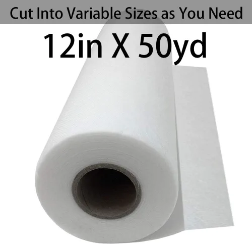 Miniatura 3 de Estabilizador soluble en agua para respaldo y cobertura de bordado (rollo de 12 pulgadas x 50 yardas), estabilizadores de bordado Seneme de 1.5