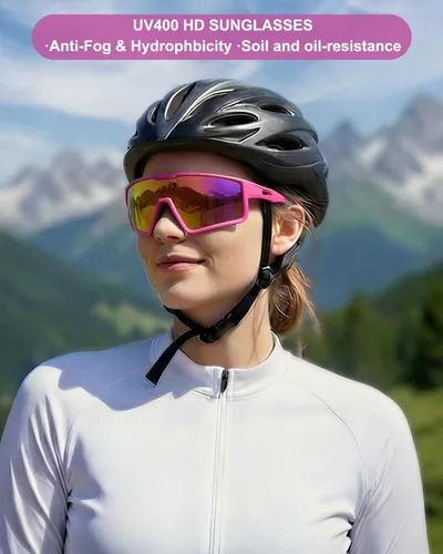 Miniatura 4 de Gafas de sol para ciclismo para hombres y mujeres, lentes de sol deportivos con protección UV para correr, lentes de sol para béisbol, ciclismo