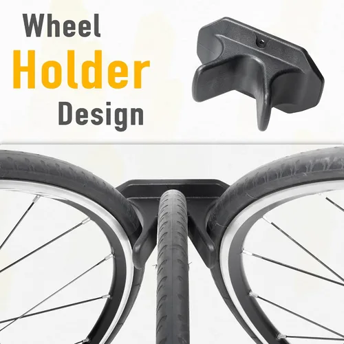 Miniatura 4 de BikeHand Swivel Bicycle Wall Hanger - Vertical Hook Wall Mount Holder - Indoor Garage Storage Bicycle Rack for MTB & Road Bikes - Max. Tire Width