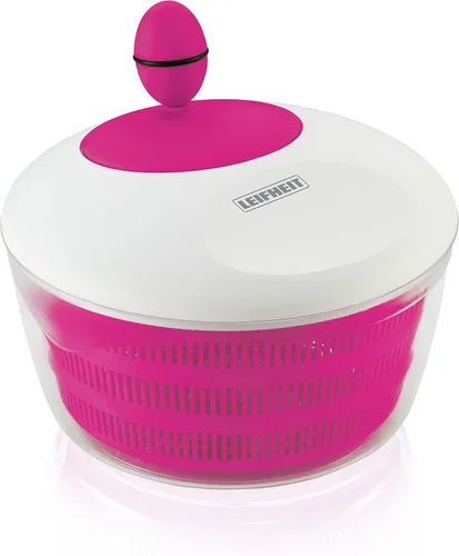 Miniatura 6 de Leifheit Trend - Molinillo de ensalada verde y blanco, secadora de ensalada con manivela de 4 litros con base antideslizante, agarre ergonómico