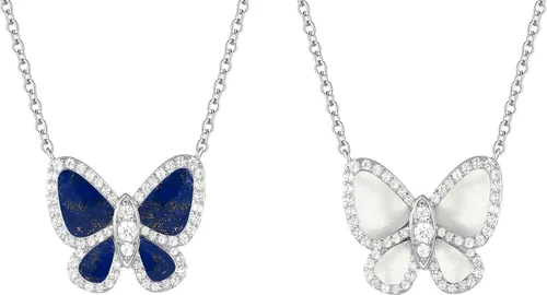 Miniatura 3 de Collar de mariposa de plata de ley de 18