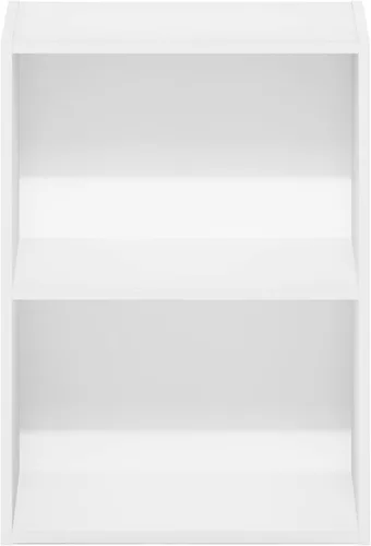 Miniatura 4 de Furinno Luder - Estantería para libros, 2 niveles, color blanco