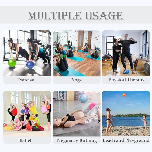 Miniatura 5 de PL-0003 Bola suave del ejercicio, silla de bola de yoga anti-estallido apoya 2200lbs PL-0003