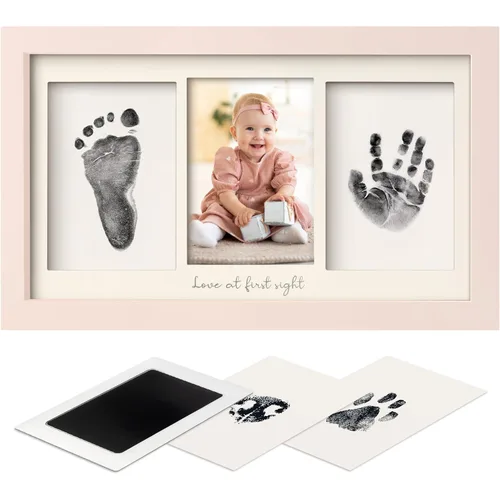 Miniatura 13 de Kit de huellas de manos y pies sin tinta, para niño, niña, recién nacido, recuerdo - Almohadilla de tinta sin desorden para huella de mano de bebé