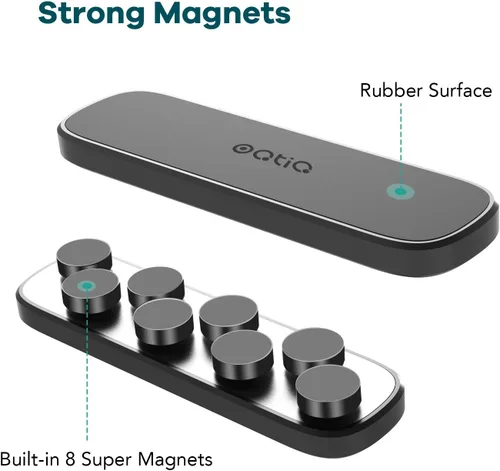 Miniatura 2 de OQTIQ [Paquete de 2] Soporte magnético para automóvil, imán de teléfono para automóvil, universal para pegar en el tablero de instrumentos plano
