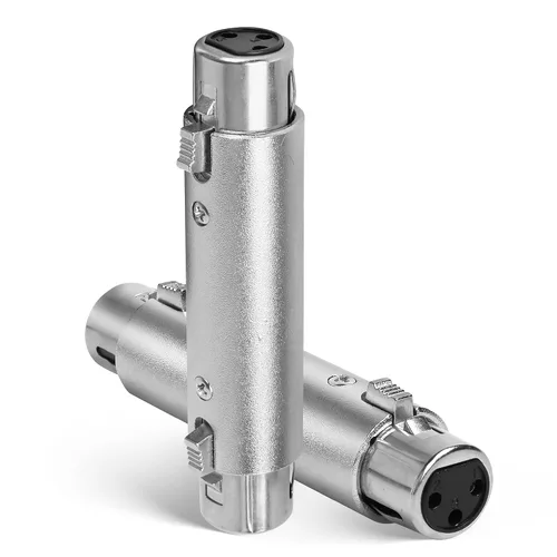 Miniatura 7 de Adaptador de micrófono XLR 2 unidades, 3 pines XLR macho a hembra, convertidor de conector de extensión de audio para altavoz, mezcladores,