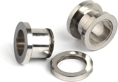 Miniatura 10 de Ruifan kit de 16 expansores de acero quirúrgico, 8 pares, 14 g - 00 g (1.6 mm-10 mm)