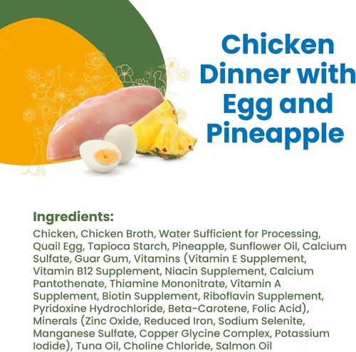 Miniatura 4 de Almo Nature HQS - Cena completa de pollo con piña y huevo en salsa, sin granos, comida húmeda enlatada para perros adultos, triturada.