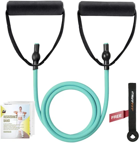 Miniatura 17 de RitFit Single Resistance Exercise Band with Comfortable Handles - Ideal for Physical Therapy, Strength Training, Muscle Toning - Foam Padding Door