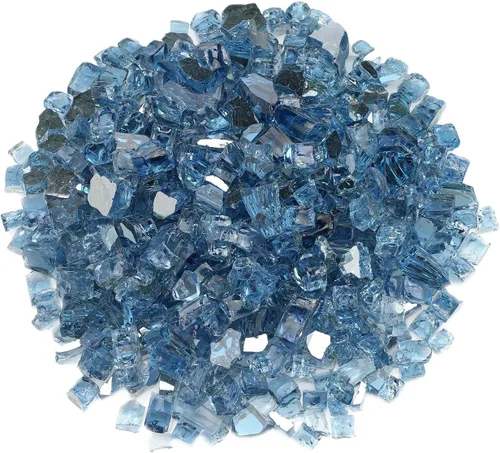Miniatura 20 de American Fireglass vidrio refractario para fuego, con vidrio para hogar y vidrio para fuego de hoyo, 10 libras, Bronce