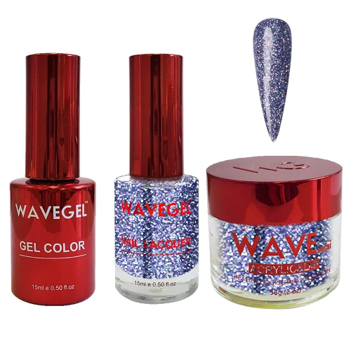 Miniatura 83 de WAVEGEL - Juego de gel de remojo, laca de uñas y polvo acrílico y polvo de inmersión a juego - Colección Queen - #015 Noble Men