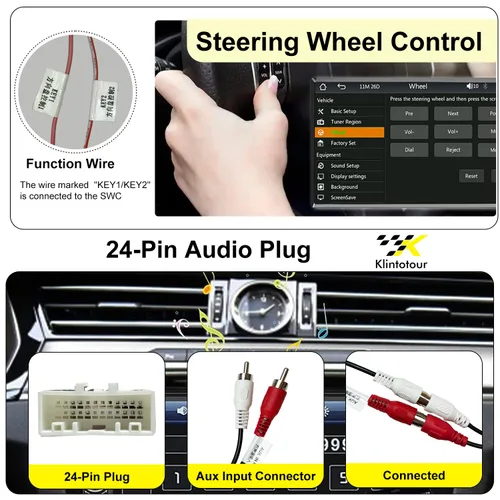 Miniatura 7 de Aftermarket - Adaptador de cableado de radio compatible con Subaru Forester 2008-2011, arnés estéreo de coche Android de 16 pines con audio