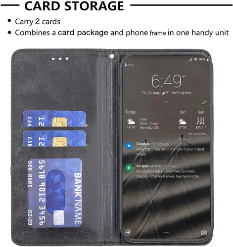 Miniatura 3 de Funda para Moto One Zoom compatible con Motorola One Zoom Phone Case Flip Stand Cover Magnetic Close YHD