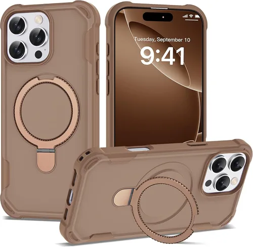 Miniatura 12 de Funda compatible con iPhone 12 y 12 Pro de 6.1 pulgadas con soporte de anillo magnético [protección militar contra caídas] [compatible con MagSafe]