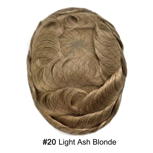Miniatura 2 de Toupee para hombres Piezas de cabello humano real Encaje suizo para hombres Toupee unidades de cabello humano europeo para hombres Hairpieces