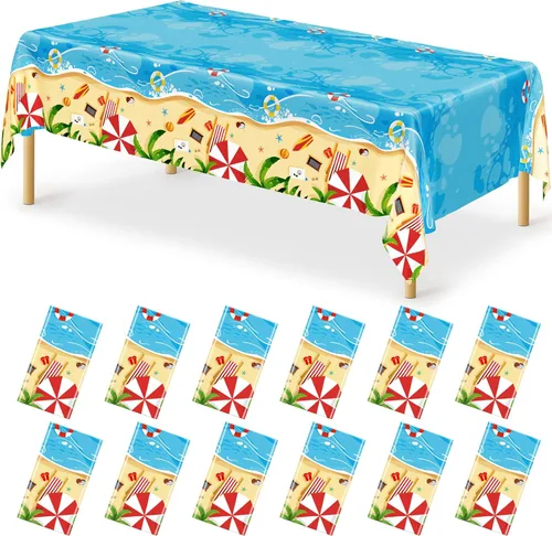 Miniatura 74 de Suministros de regreso a clases, 2 manteles de 108 x 54 pulgadas, manteles desechables coloridos para el primer día de escuela, rectangular