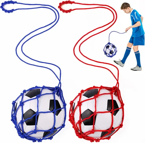 Miniatura 9 de TOBWOLF Football Kick Trainer, Soccer Return Trainer Net Fits Ball Size 3, 4, 5, Hands-Free Soccer Kick Throw Training Aid