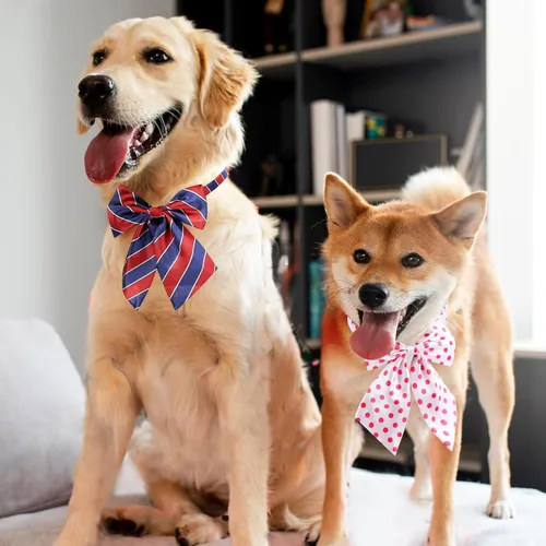Miniatura 5 de Segarty Lazos para el cuello para perro, 30 piezas ajustables para mascotas para perros medianos y grandes, corbatines para mascotas, accesorios