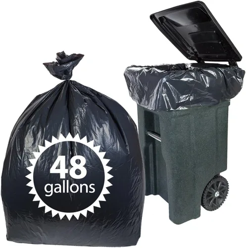 Bolsas grandes de basura de 65 galones para cubo. Bolsas de basura de Primode. 50 unidades. Bolsas de basura reforzadas para uso en interiores o al