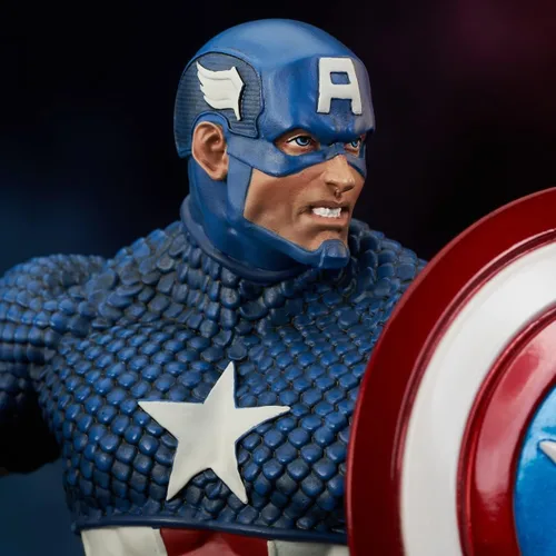 Miniatura 6 de Diamond Select Toys Marvel Comics: Capitán América busto de resina a escala 1:7, multicolor, 6 pulgadas