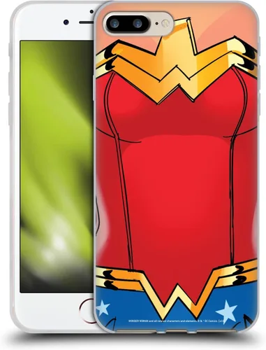 Miniatura 25 de Head Case Designs Funda de gel suave con licencia oficial de Wonder Woman DC Comics Classic Logos compatible con Apple iPhone 7 Plus/iPhone 8 Plus