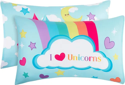 Miniatura 25 de Paquete de 2 fundas de almohada de viaje para niños pequeños - 100% microfibra suave, transpirable e hipoalergénica - 14" por 20" fundas de almohada