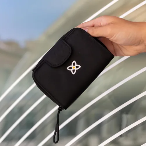 Miniatura 13 de Sherpani Barcelona, pequeña cartera de nailon plegable con bolsillo con cremallera para mujer, bolsa de viaje, protección RFID