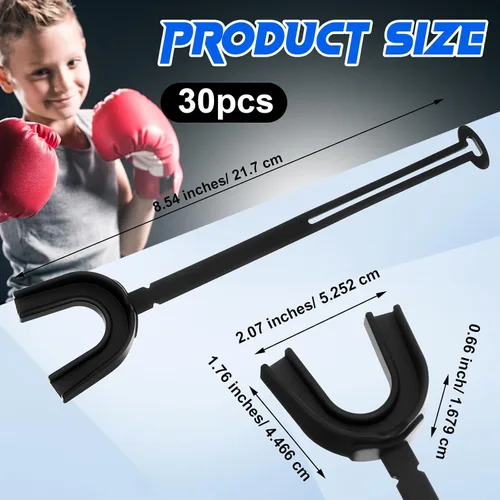 Miniatura 2 de Kanayu 30 unidades de protectores bucales suaves con correa, protector bucal para adultos y jóvenes, boxeo, baloncesto, hockey, lacrosse, lucha