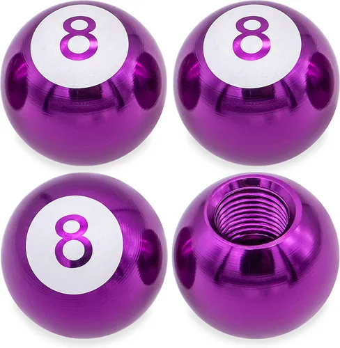 Miniatura 52 de 4 piezas tapas de vástago de válvula de neumático estilo bola 8, cubiertas universales de vástago de válvula de neumático con núcleo de cobre a