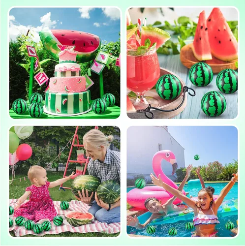 Miniatura 4 de 20 bolas de estrés a granel de 2.5 pulgadas de sandía para fiesta, mini bolas de espuma para aliviar el estrés, juguete sensorial con bolsas