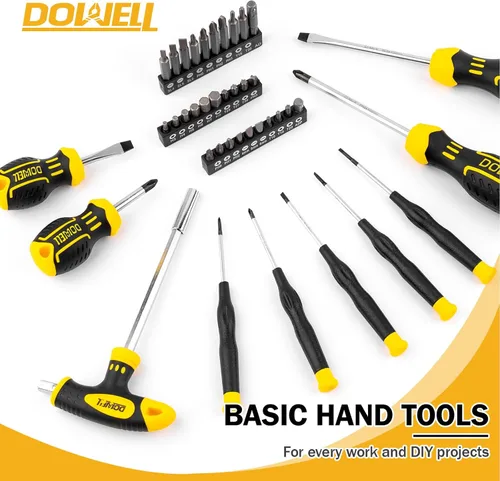 Miniatura 3 de DOWELL Juego de herramientas mecánicas con llave de caja, juego de herramientas de reparación de automóviles, kit de herramientas manual de 228