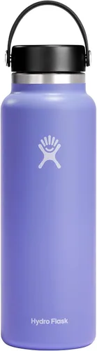 Miniatura 93 de Hydro Flask - Botella de agua de acero inoxidable aislada - Boca ancha con tapa flexible, sin derrame, a prueba de fugas y recargable de 40 oz Negro