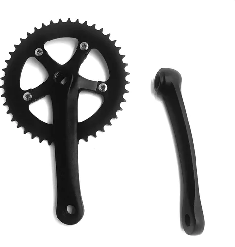 Miniatura 2 de Juego de bielas de una sola velocidad 44T 6.693 in bielas 110 BCD para bicicleta de carretera de montaña bicicleta de engranaje fijo