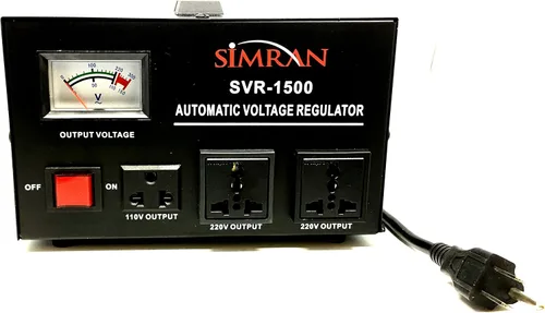 Miniatura 3 de Simran Transformador de voltaje Convertidor de potencia Regulador Estabilizador Convertidor de potencia Negro (SVR-1000)