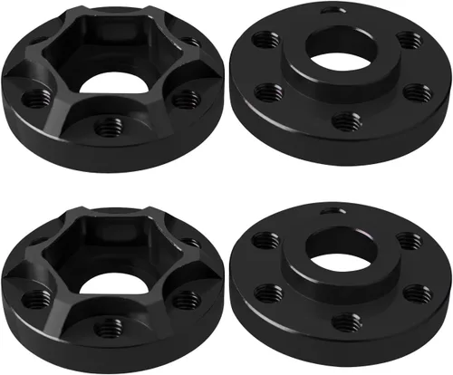 4 piezas de accesorios RC de aluminio de 0.472 in, adaptador de cubo hexagonal para 1/10 RC Crawler 1.9 pulgadas o 2.2 pulgadas, RimAxial Scx10 Trx4