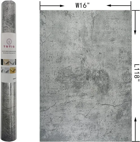 Miniatura 7 de Papel de contacto de hormigón gris mate con textura gruesa de cemento gris, papel de contacto para encimera, papel de contacto extraíble, Gris