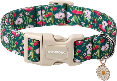 Miniatura 39 de DOGWONG Collar de Algodón Navideño para Perro, Collar de Perro Rojo de Papá Noel, Collares Duraderos para Mascotas de Fiestas Navideñas, Lindo Rojo