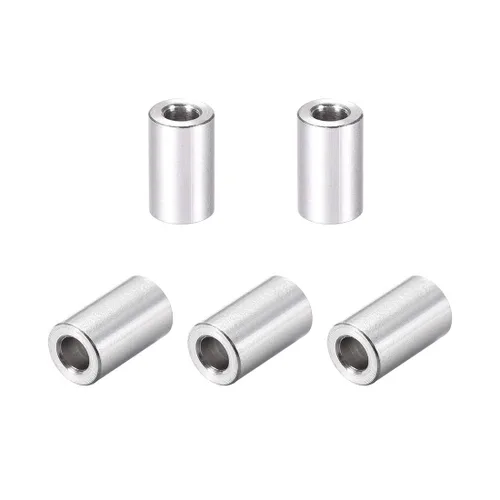 Miniatura 5 de uxcell 5 unids redondo aluminio separador columna espaciador 0.122x0.236x0.236 in (IDxODxH) negro para Drone FPV Quadcopter Racing RC multirotors