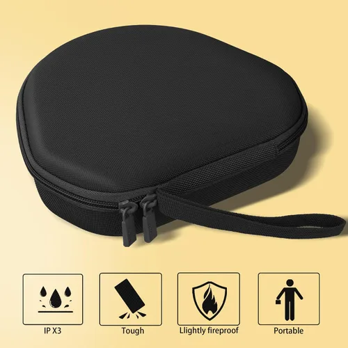 Miniatura 8 de co2CREA Funda rígida con modo de sueño, reemplazo para auriculares Apple AirPods Max inalámbricos de diadema (Funda negra)