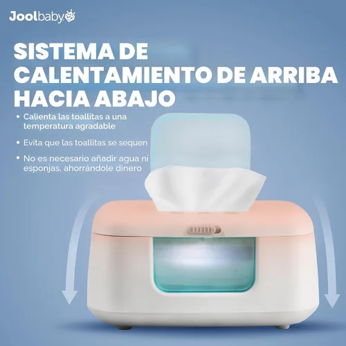 Miniatura 4 de Jool Baby TinyBums - Calentador y dispensador de toallitas para bebés con luz LED cambiante e interruptor de encendido/apagado (aguamarina)
