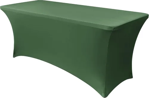 Miniatura 89 de Obstal Funda de mesa de elastano elástica de 4 pies para mesas plegables estándar, paquete de 2 manteles rectangulares universales ajustables