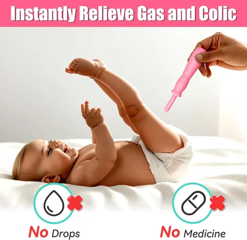 Miniatura 3 de Alivio de gases y cólicos para bebés, alivio instantáneo eficaz del estreñimiento para bebés, solución natural para alivio de cólicos y gases