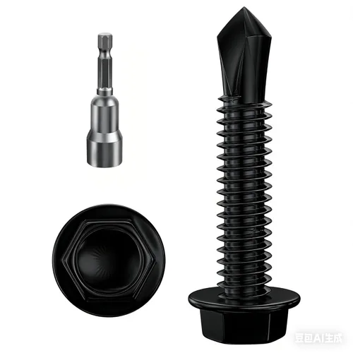Miniatura 33 de Wensilon (250Pcs) #8×1" Tornillos autoperforantes de cabeza hexagonal con arandela, tornillos de acero inoxidable 410 para chapa metálica, tornillos