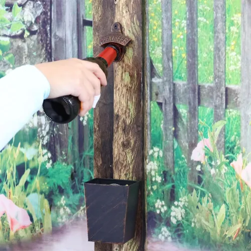 Miniatura 3 de Abridor de botellas de cerveza de hierro fundido de cobre antiguo montado en la pared de soda botella superior con tapa colector estrecho para mesa