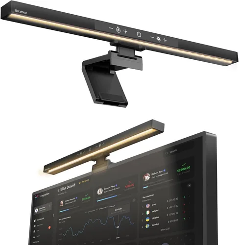 Barra de luz para monitor, lámpara de monitor de computadora, atenuación continua de memoria, barra de luz de pantalla de control táctil, 5