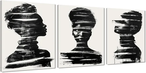 Miniatura 73 de MAMAGO Lienzo decorativo para pared, pintura de belleza dorada y negra, fotos de mujeres africanas, hermosos pósteres de mujer negra, impresiones