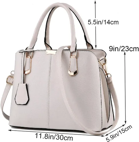 Miniatura 3 de Bolsos y bolsos de mano para mujer, de piel sintética, con asa superior, bolso de hombro
