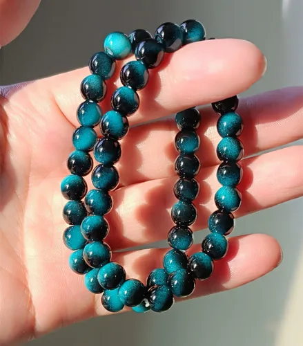Miniatura 39 de Pulseras de triple protección con piedra de ojo de tigre de obsidiana negra con hematita para hombres y mujeres, pulsera de piedra curativa